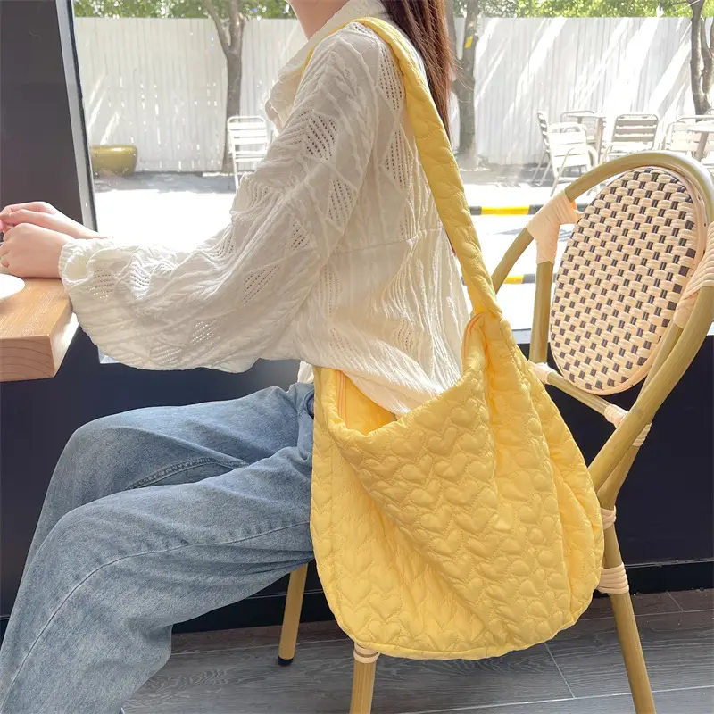 Japanese Quilted Heart Cotton Crossbody Bag for Women — feature 30