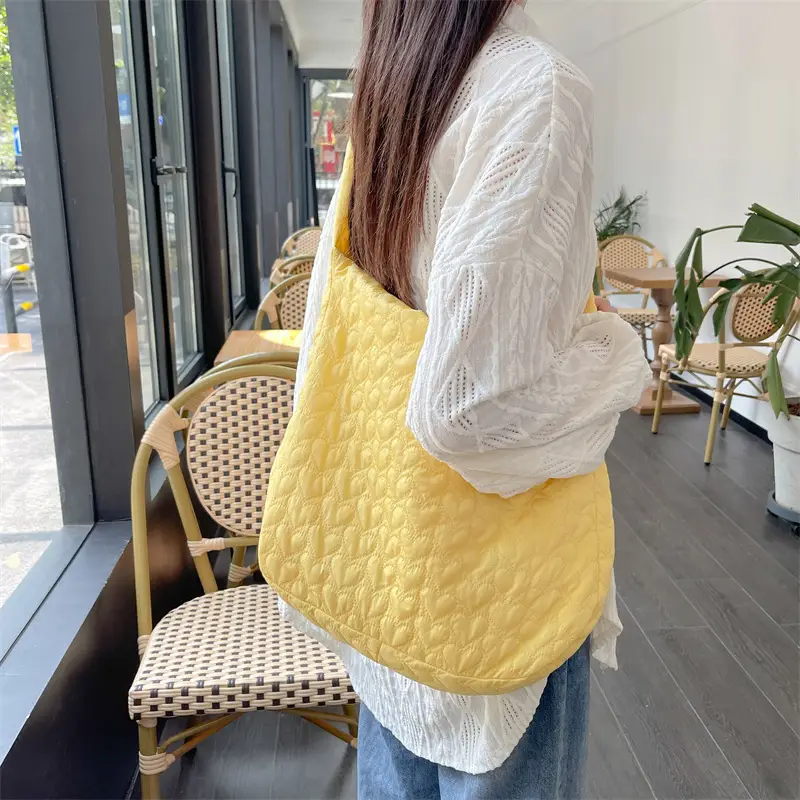 Japanese Quilted Heart Cotton Crossbody Bag for Women — feature 34