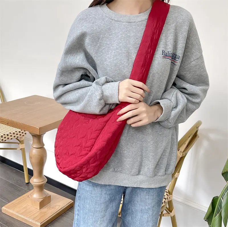 Japanese Quilted Heart Cotton Crossbody Bag for Women — feature 36