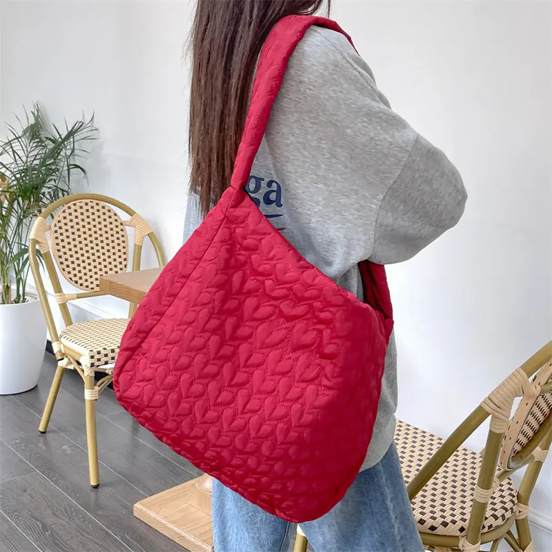 Japanese Quilted Heart Cotton Crossbody Bag for Women — feature 37
