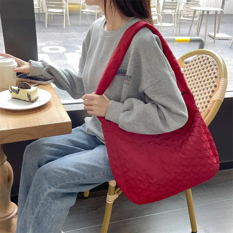 Japanese Quilted Heart Cotton Crossbody Bag for Women — feature 38