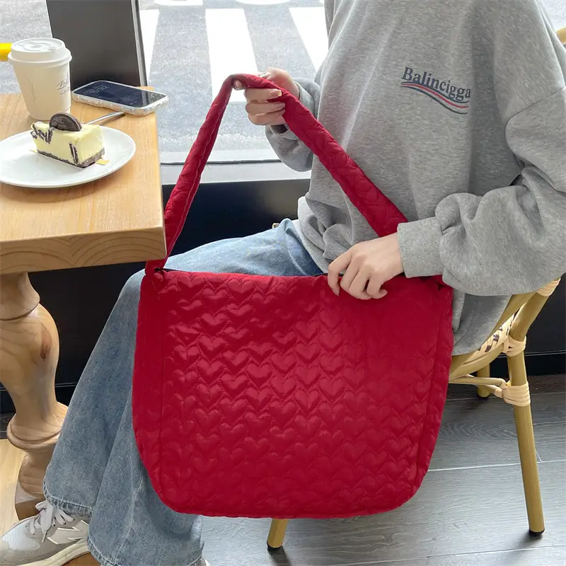 Japanese Quilted Heart Cotton Crossbody Bag for Women — feature 39