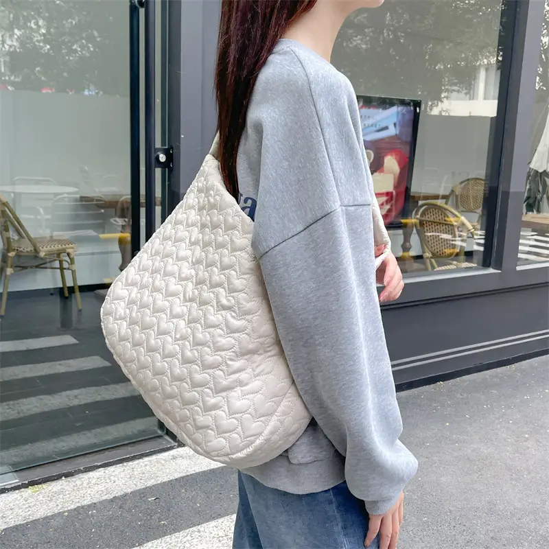 Japanese Quilted Heart Cotton Crossbody Bag for Women — feature 6