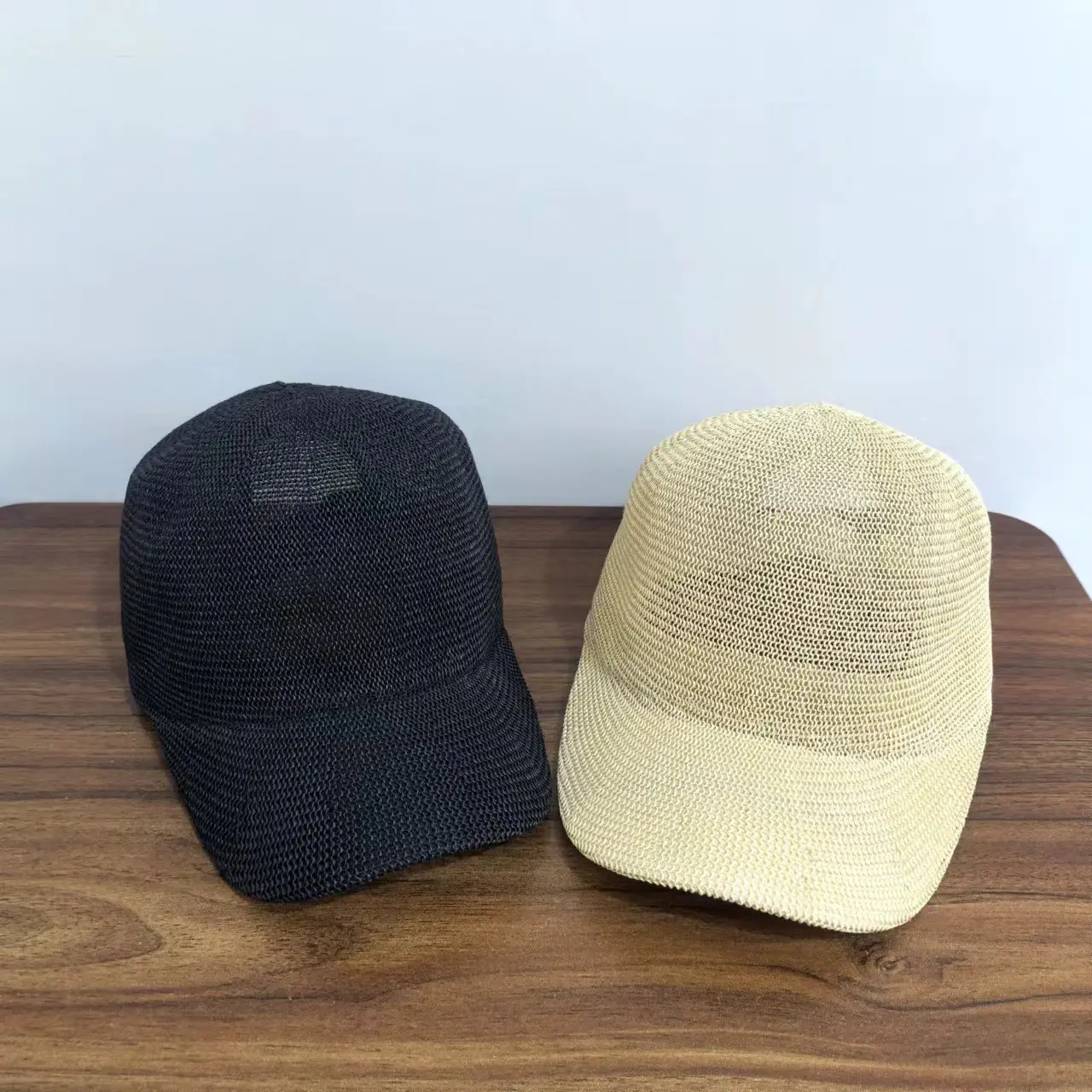 Men Women Sunscreen Cap Straw White Black - Image 9
