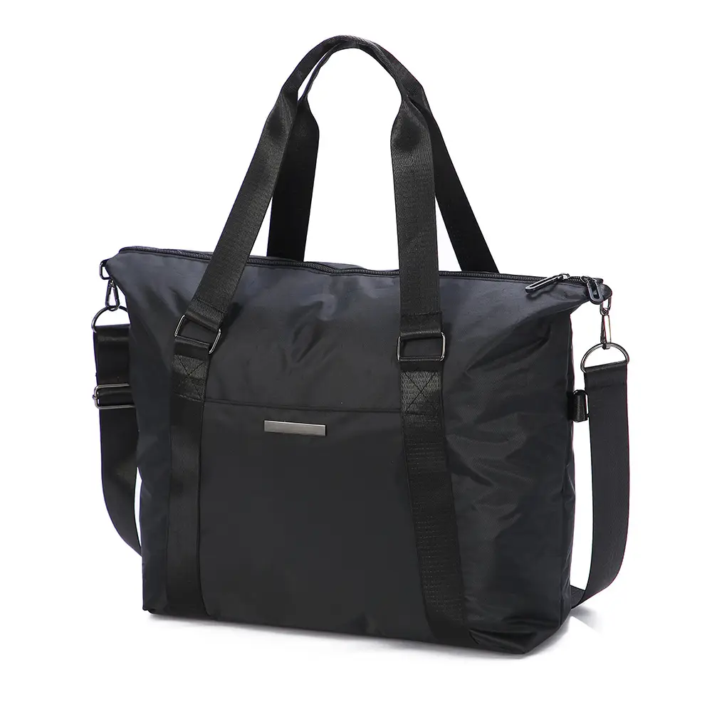 Pink Travel Tote Bag with Large Capacity & Trolley Handle