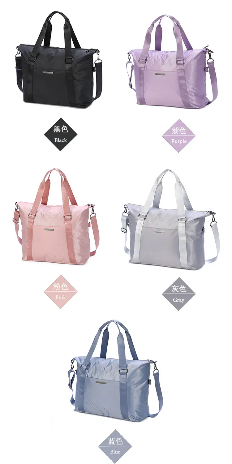 Pink Travel Tote Bag with Large Capacity & Trolley Handle — feature 4