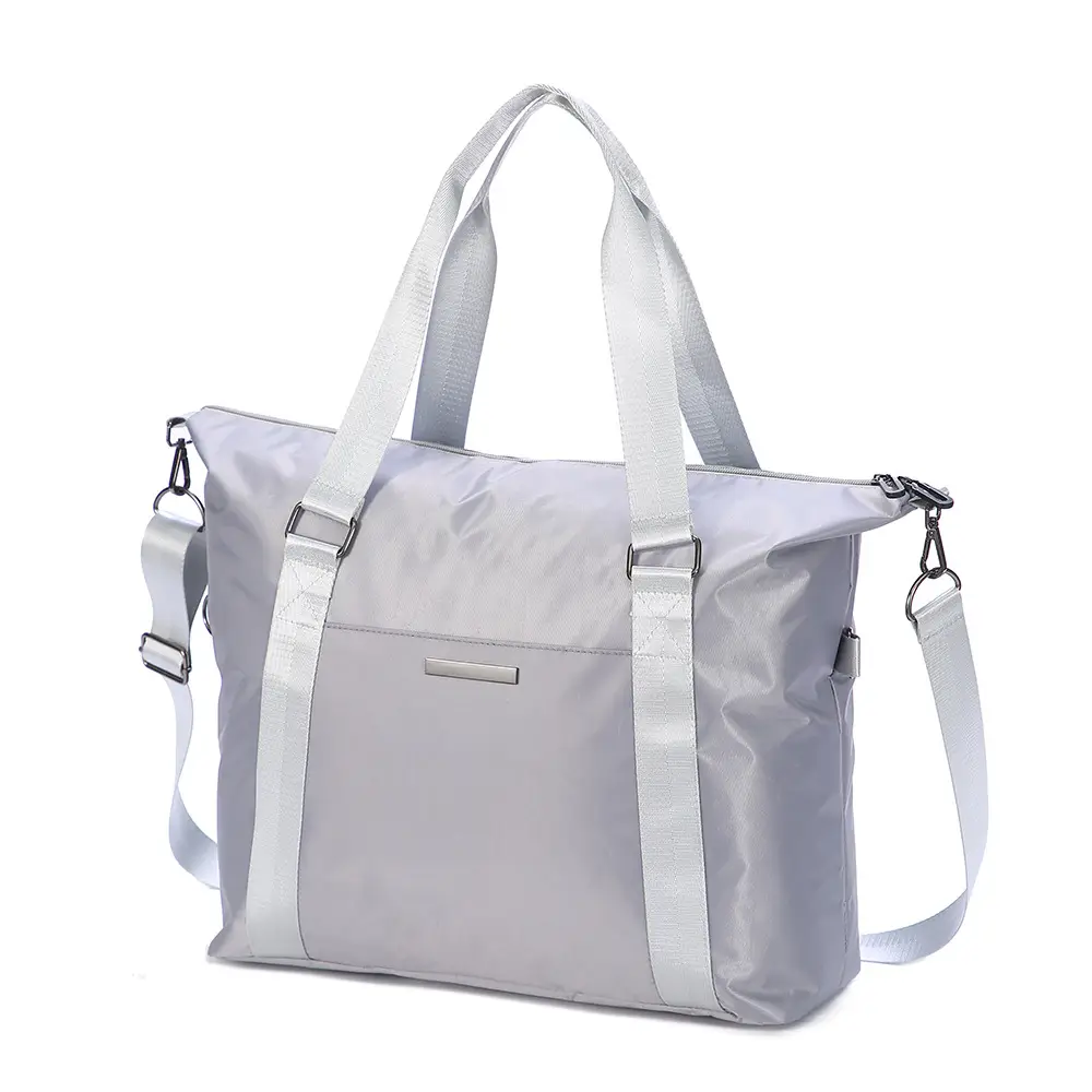 Pink Travel Tote Bag with Large Capacity & Trolley Handle