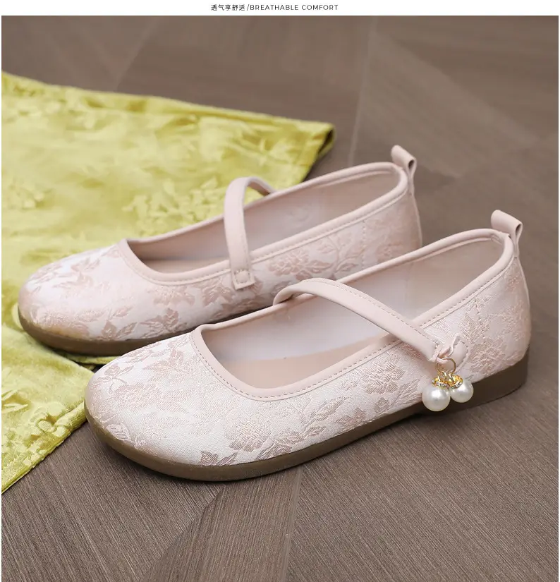 New Chinoiserie National Style Flats Shoes for Women, Comfortable Soft Sole Shallow Mouth Mary Jane Shoes, Ancient Style Han Dynasty Shoes, Old Beijing Cloth Shoes — feature 31