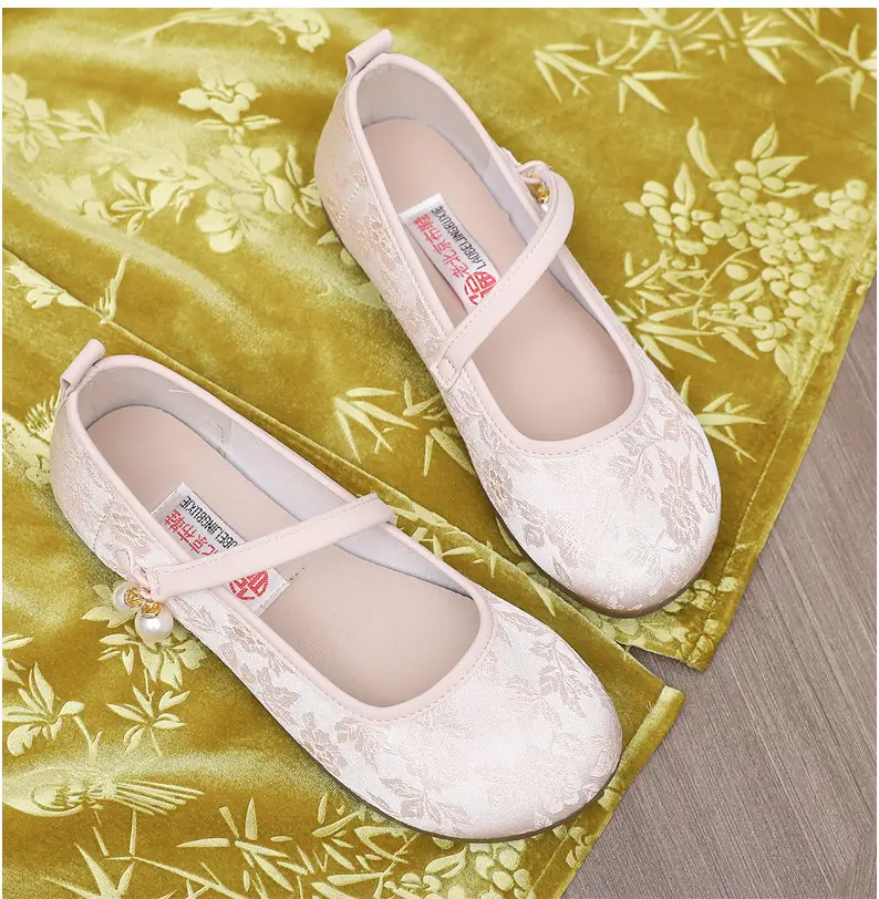 New Chinoiserie National Style Flats Shoes for Women, Comfortable Soft Sole Shallow Mouth Mary Jane Shoes, Ancient Style Han Dynasty Shoes, Old Beijing Cloth Shoes — feature 33