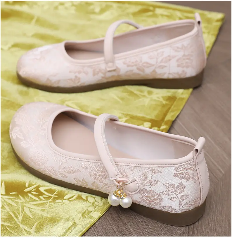New Chinoiserie National Style Flats Shoes for Women, Comfortable Soft Sole Shallow Mouth Mary Jane Shoes, Ancient Style Han Dynasty Shoes, Old Beijing Cloth Shoes — feature 34