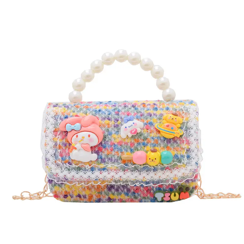 Cute Princess Pearl Chain Handbag for Girls - Image 17