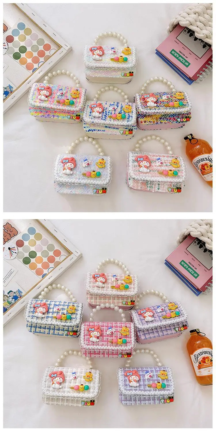 Cute Princess Pearl Chain Handbag for Girls — feature 13