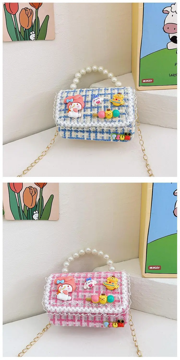 Cute Princess Pearl Chain Handbag for Girls — feature 16