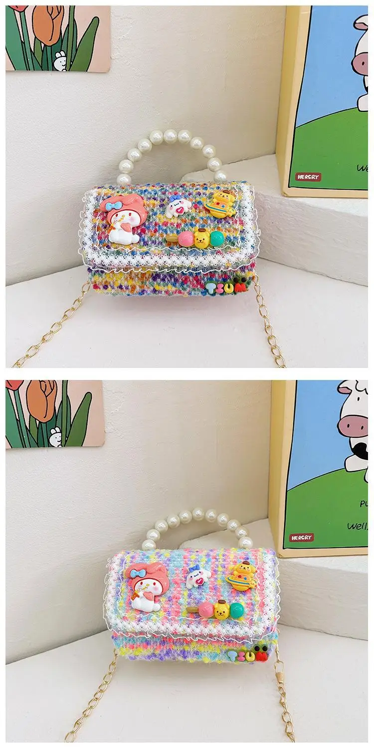 Cute Princess Pearl Chain Handbag for Girls — feature 18