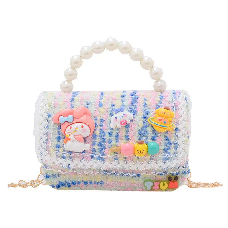 Cute Princess Pearl Chain Handbag for Girls - Image 6