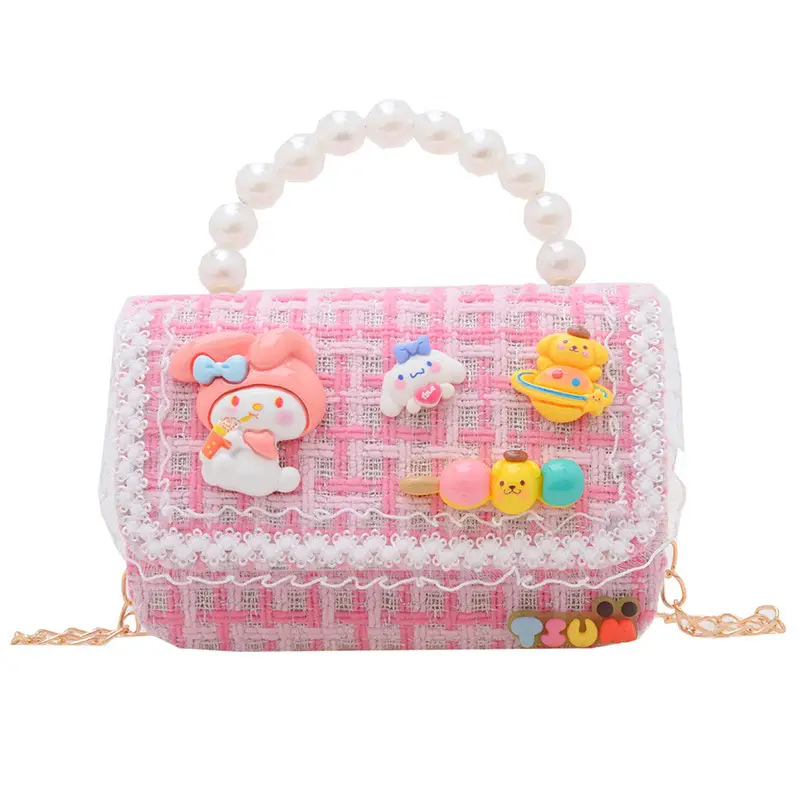 Cute Princess Pearl Chain Handbag for Girls - Image 9