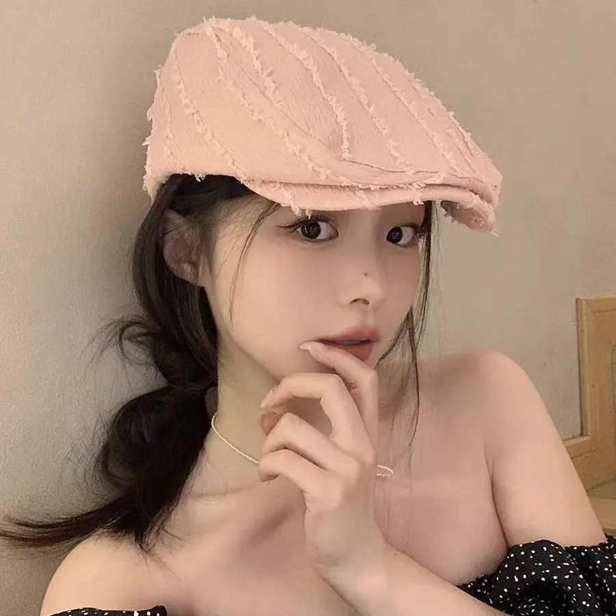 Japanese Style White Lace Beret for Women Spring Summer - Image 5