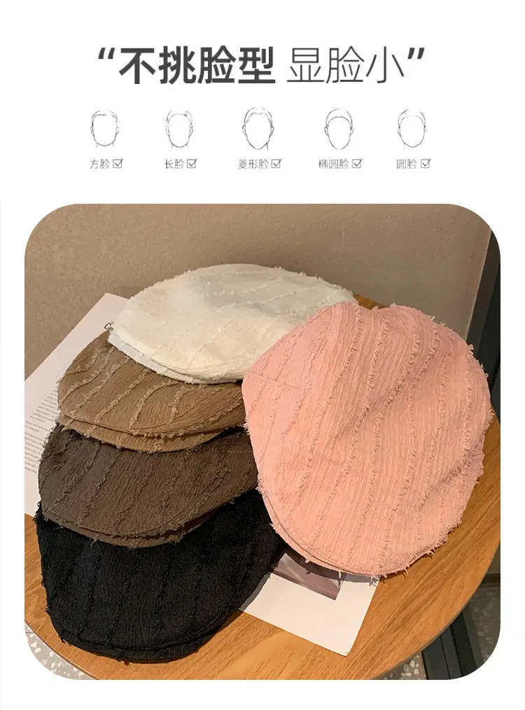 Japanese Style White Lace Beret for Women Spring Summer — feature 2