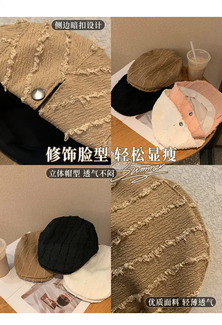 Japanese Style White Lace Beret for Women Spring Summer — feature 3