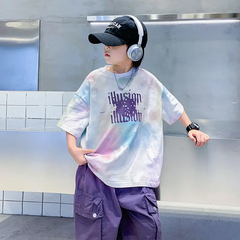 Boys Tie-Dye Ice Feel T-Shirt 2026 - Image 2