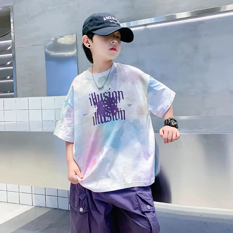 Boys Tie-Dye Ice Feel T-Shirt 2026 - Image 4