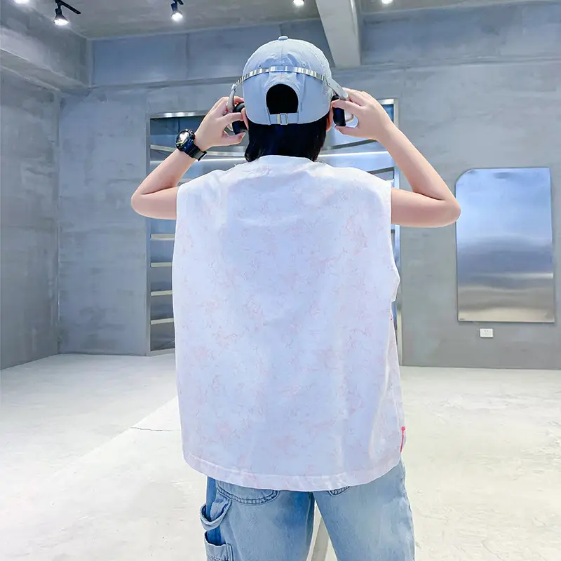 Boys White Hip-Hop Vic T-Shirt 2025 New - Image 5