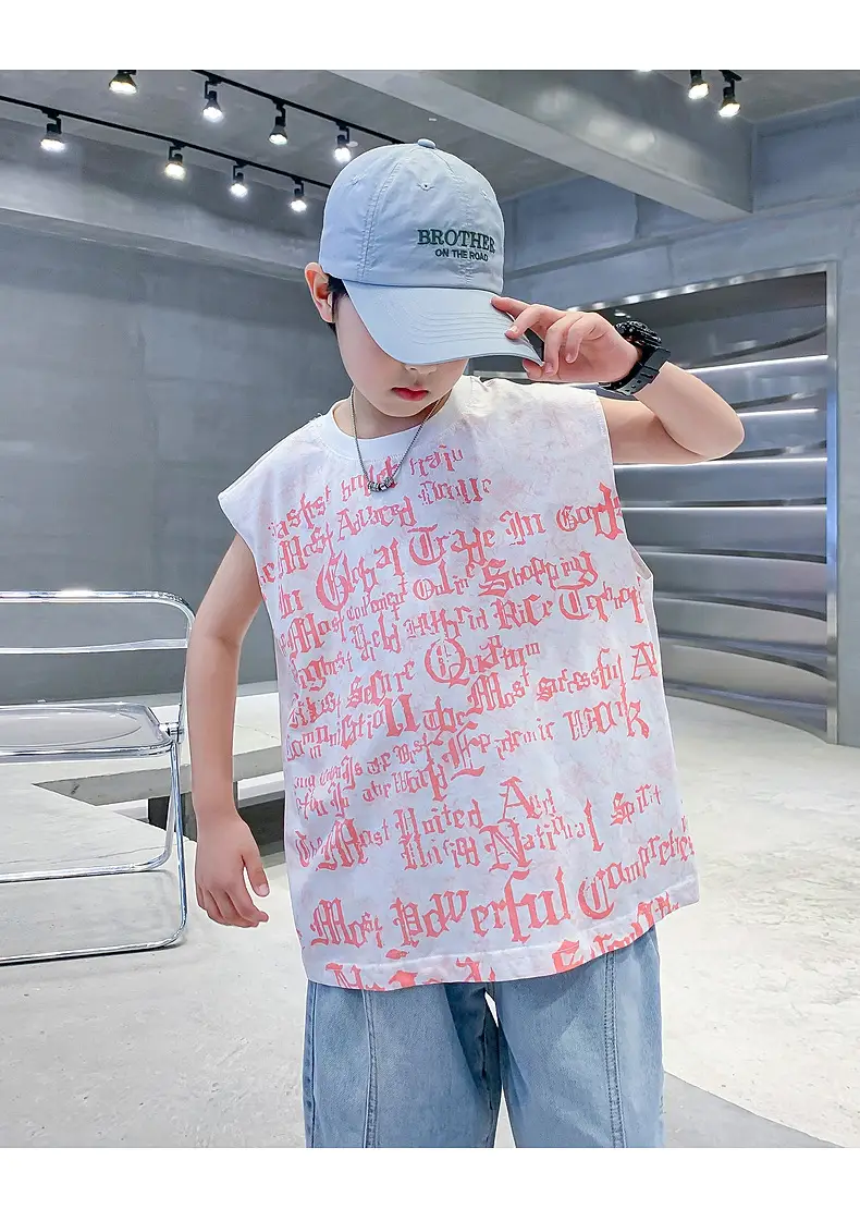 Boys White Hip-Hop Vic T-Shirt 2025 New — feature 11
