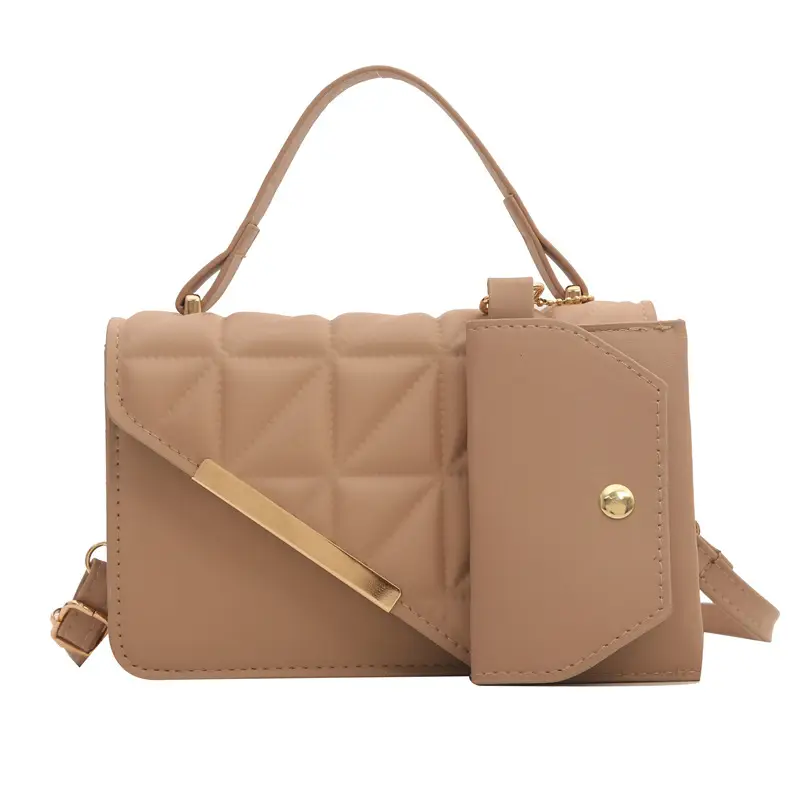 Women's White Diamond Plaid Shoulder Crossbody Bag - Image 8