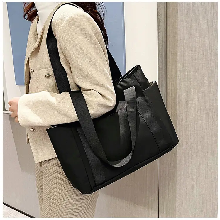 Women Japanese Style Tote Bag Pink Black Lightweight All-match — feature 10