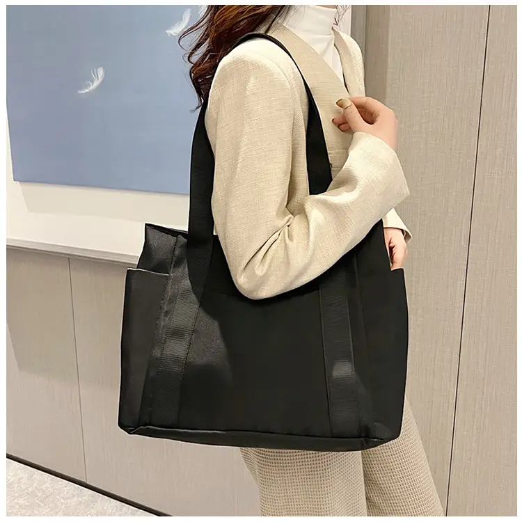 Women Japanese Style Tote Bag Pink Black Lightweight All-match — feature 11