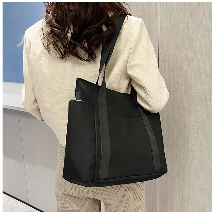 Women Japanese Style Tote Bag Pink Black Lightweight All-match — feature 12