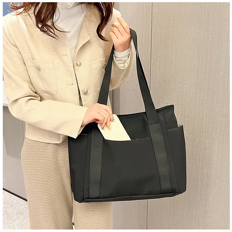 Women Japanese Style Tote Bag Pink Black Lightweight All-match — feature 13
