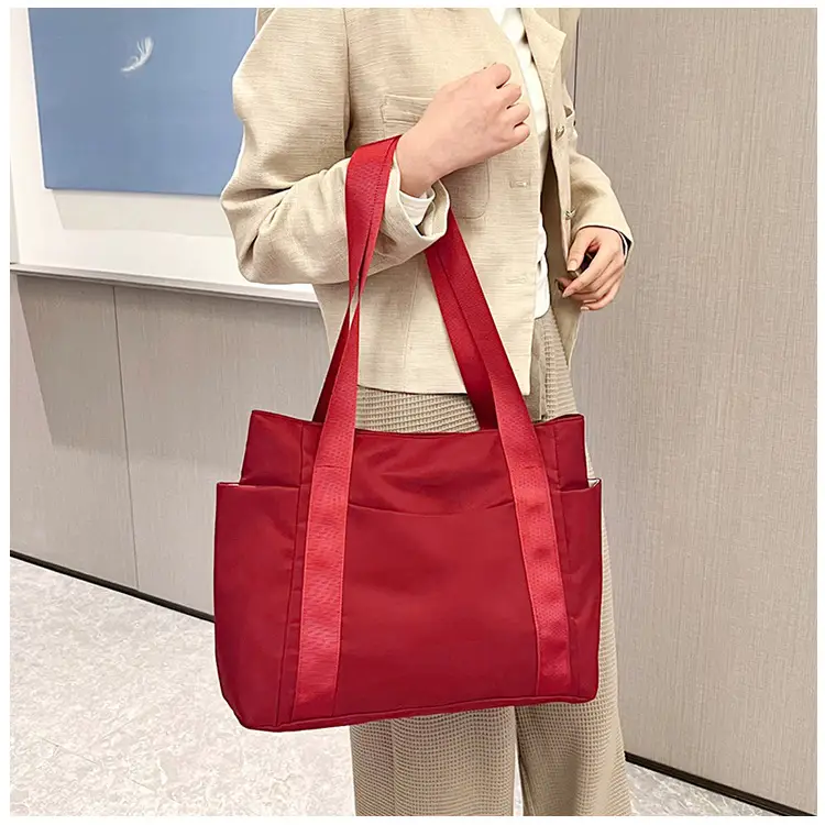 Women Japanese Style Tote Bag Pink Black Lightweight All-match — feature 16