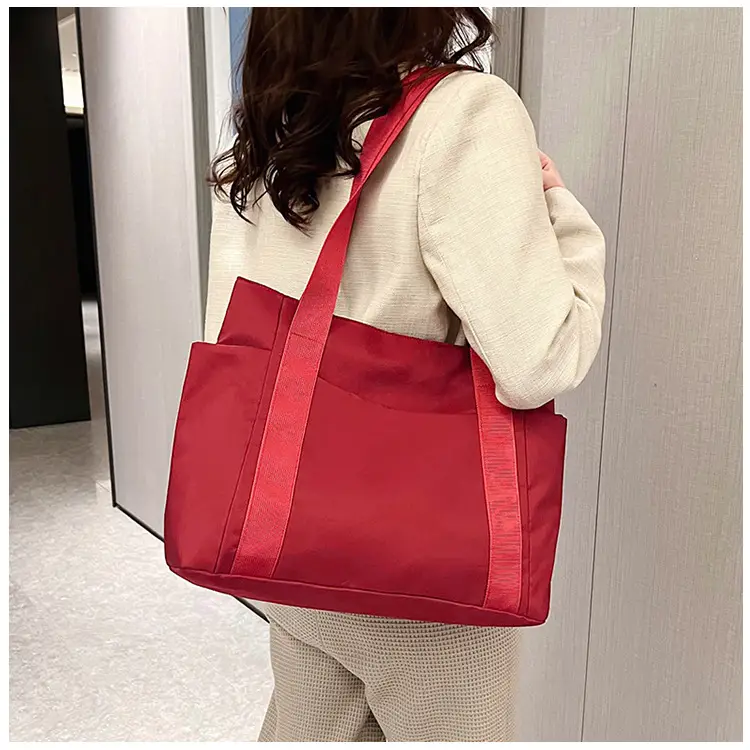 Women Japanese Style Tote Bag Pink Black Lightweight All-match — feature 18