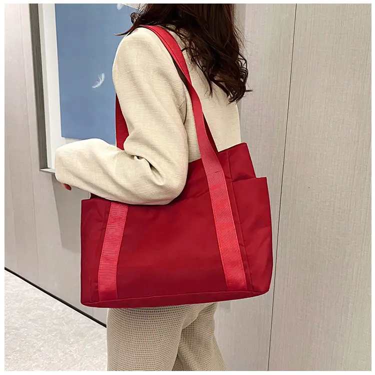 Women Japanese Style Tote Bag Pink Black Lightweight All-match — feature 20