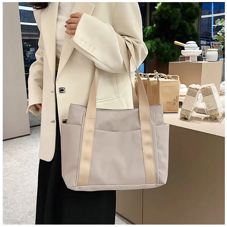Women Japanese Style Tote Bag Pink Black Lightweight All-match — feature 33