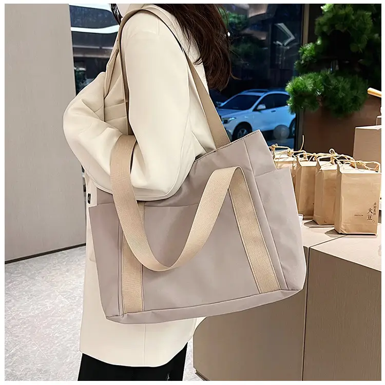 Women Japanese Style Tote Bag Pink Black Lightweight All-match — feature 34