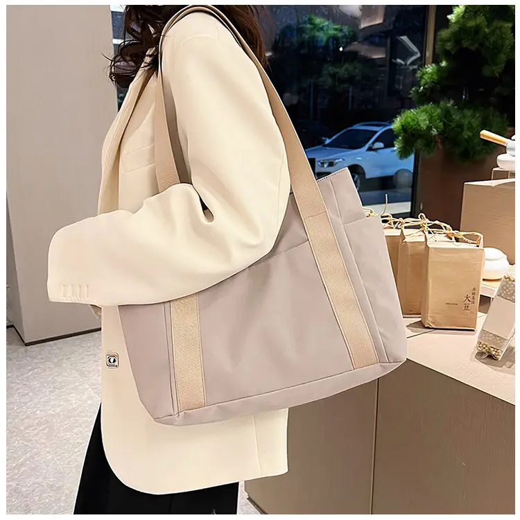 Women Japanese Style Tote Bag Pink Black Lightweight All-match — feature 35