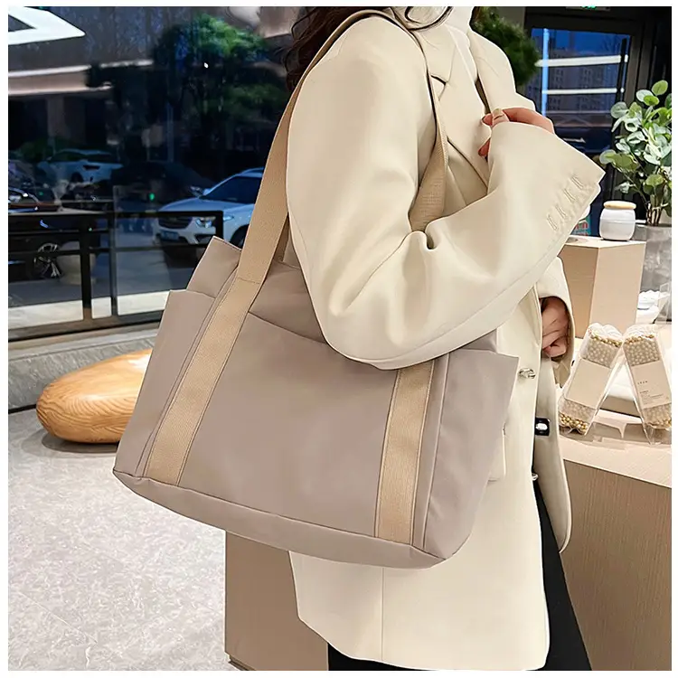 Women Japanese Style Tote Bag Pink Black Lightweight All-match — feature 36