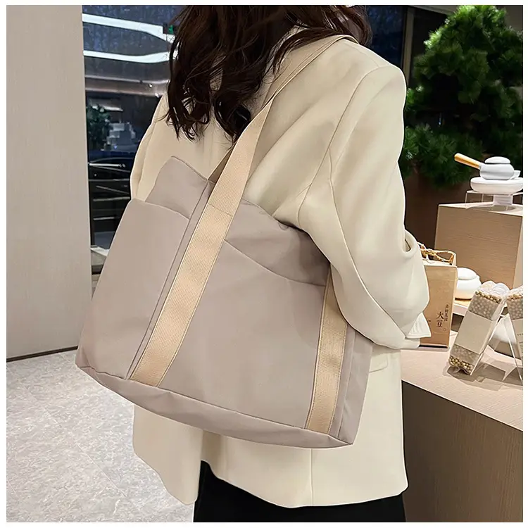Women Japanese Style Tote Bag Pink Black Lightweight All-match — feature 37