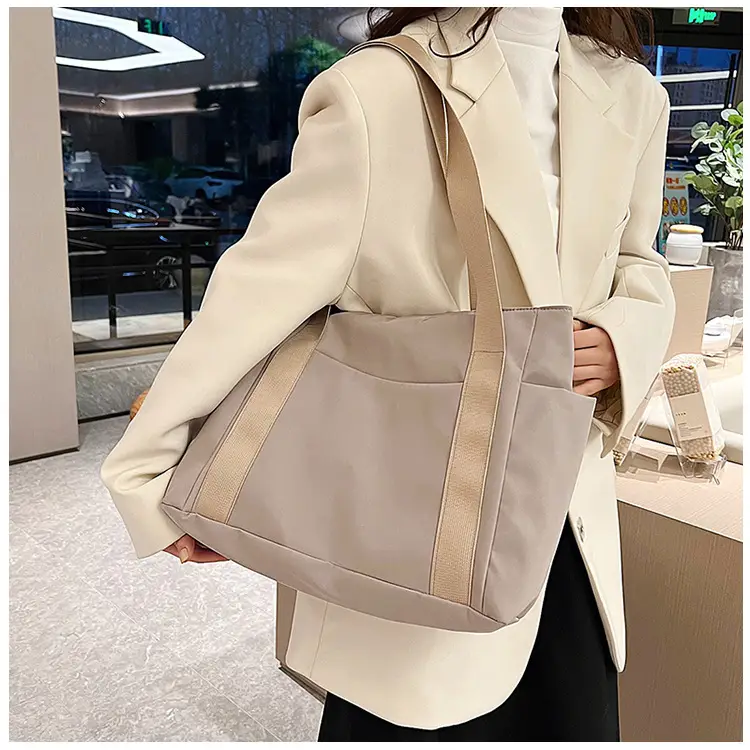 Women Japanese Style Tote Bag Pink Black Lightweight All-match — feature 39