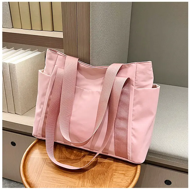 Women Japanese Style Tote Bag Pink Black Lightweight All-match — feature 44