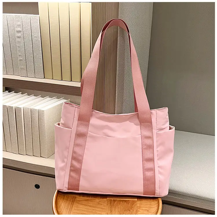 Women Japanese Style Tote Bag Pink Black Lightweight All-match — feature 47