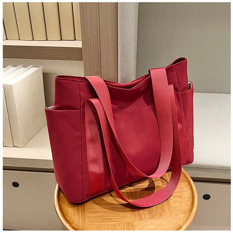 Women Japanese Style Tote Bag Pink Black Lightweight All-match — feature 49