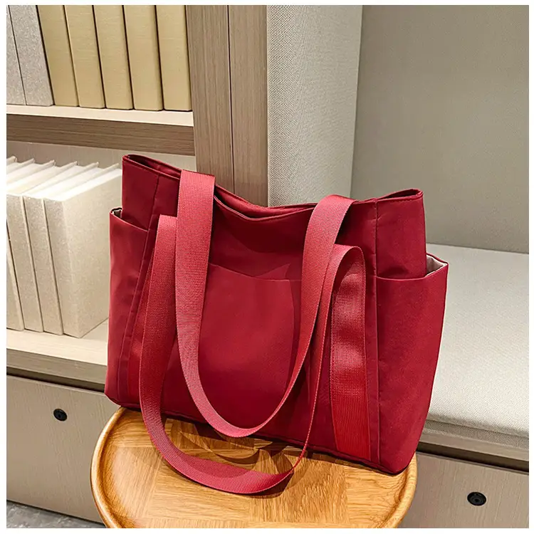 Women Japanese Style Tote Bag Pink Black Lightweight All-match — feature 51