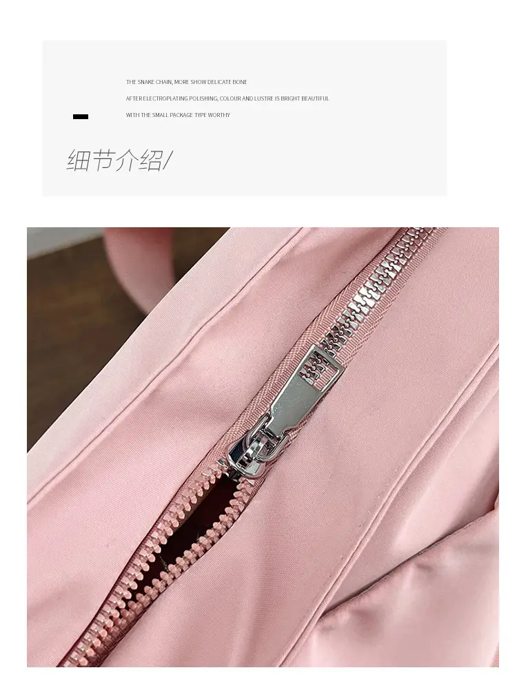 Women Japanese Style Tote Bag Pink Black Lightweight All-match — feature 6