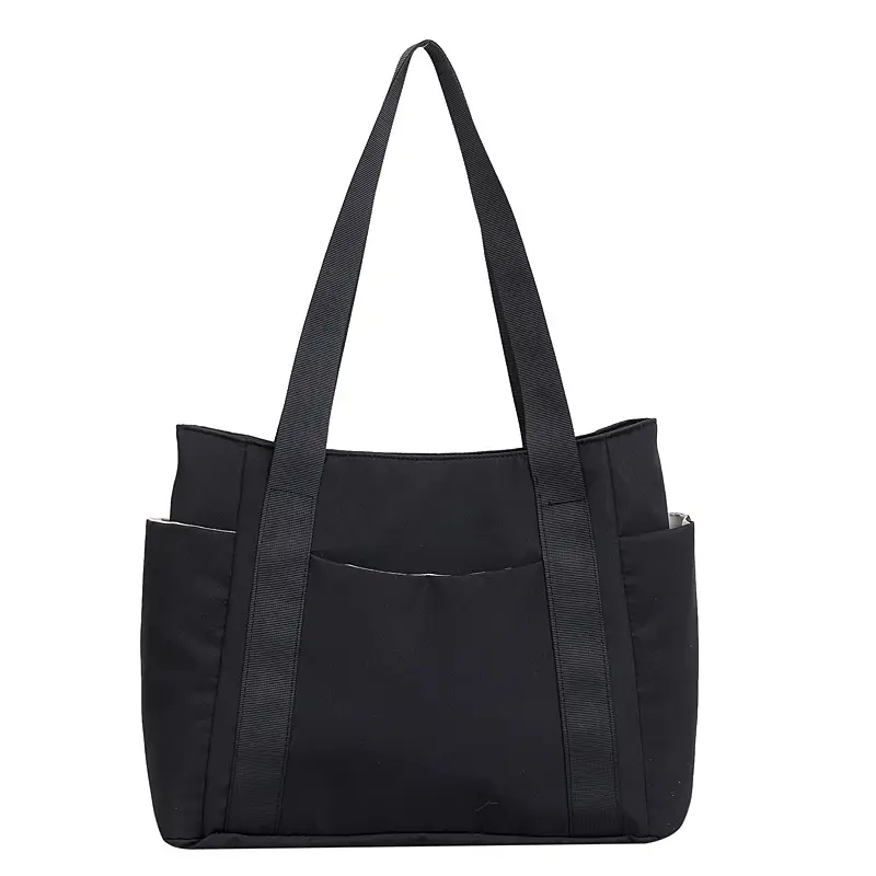 Women Japanese Style Tote Bag Pink Black Lightweight All-match