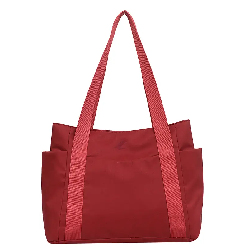Women Japanese Style Tote Bag Pink Black Lightweight All-match