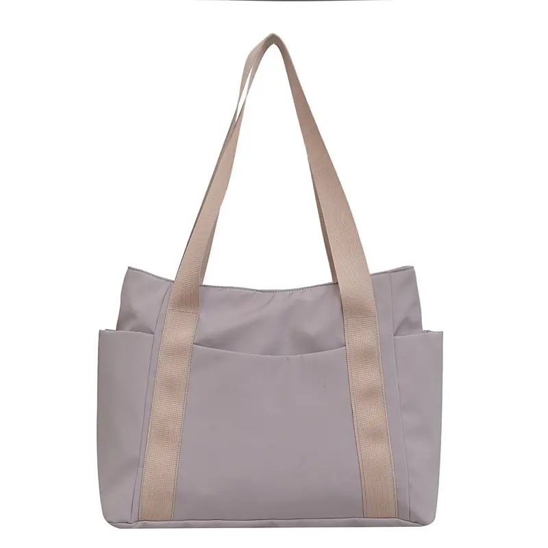 Women Japanese Style Tote Bag Pink Black Lightweight All-match
