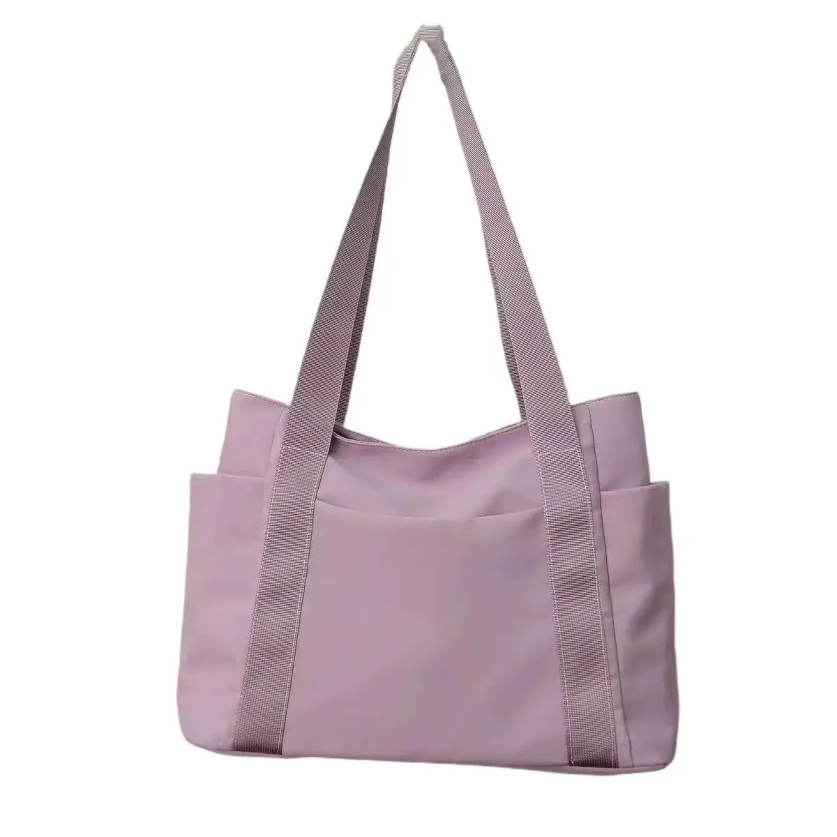 Women Japanese Style Tote Bag Pink Black Lightweight All-match